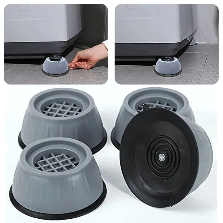 Pack of 4 Anti-Vibration Washing Machine Feet Pads โ Universal Shock Absorbers